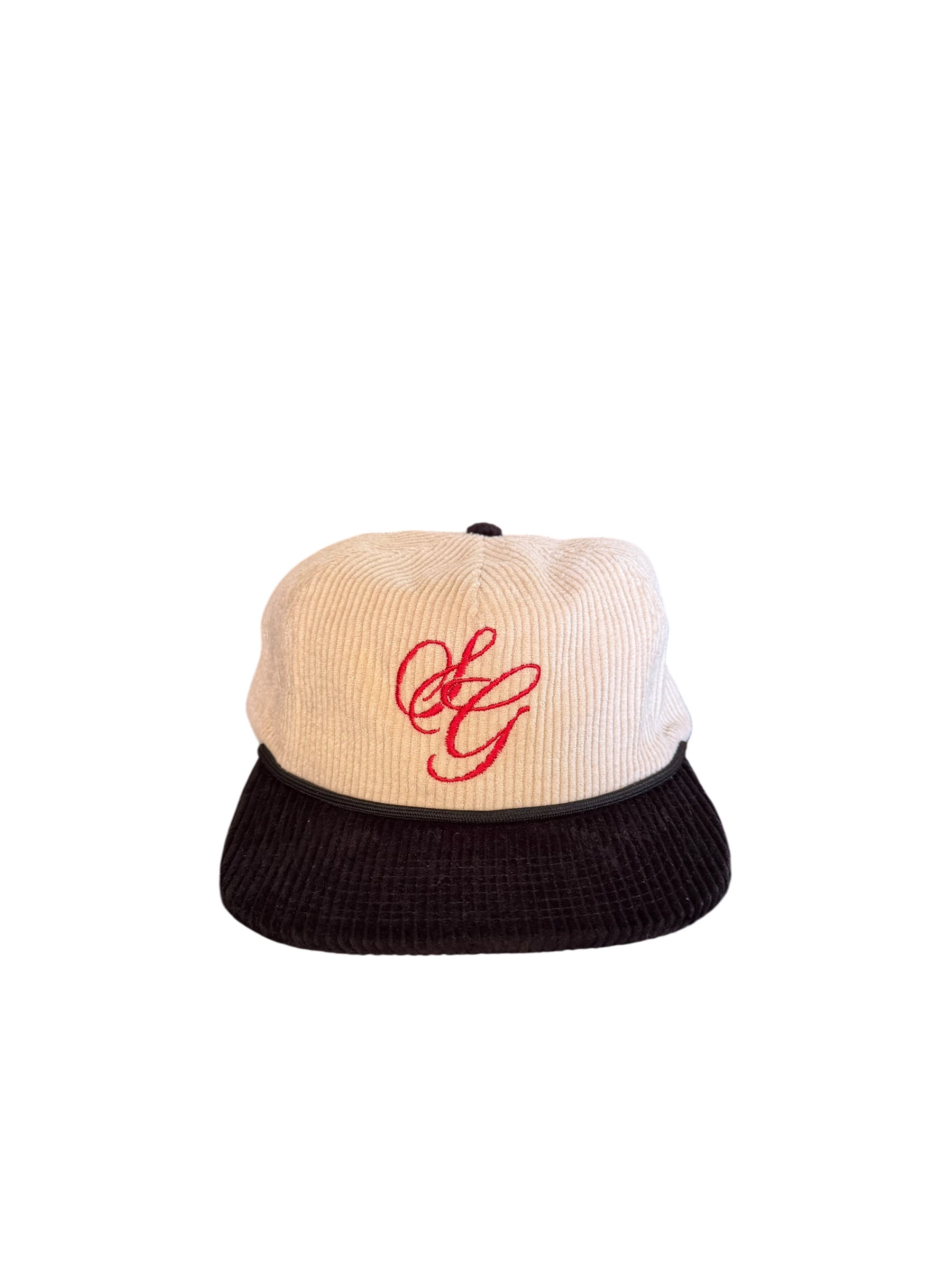 Corduroy SG Script Hat - Cream Two Tone