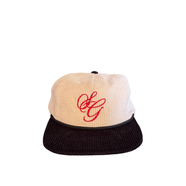 Corduroy SG Script Hat - Cream Two Tone